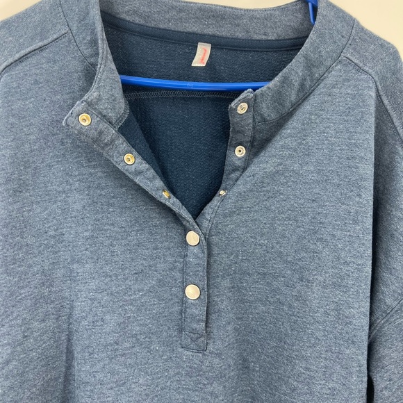 FREE PEOPLE MOVEMENT Play On Half Snap Pullover In French Navy M - Picture 6 of 13